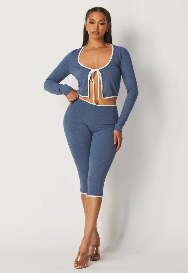 Carmen Capri Set - Denim